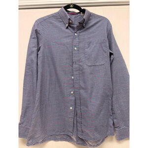 Men's Cacharel Blue Red Plaid Casual Button Down Shirt M